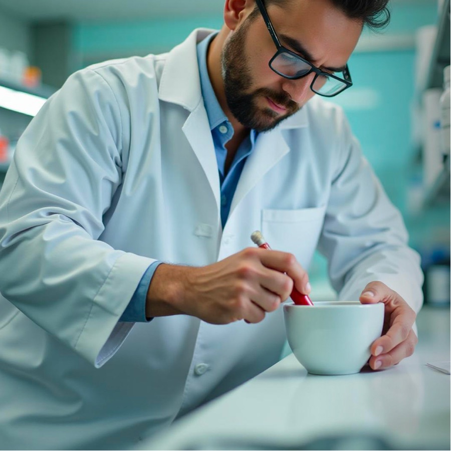 Pharmacist compounding medication